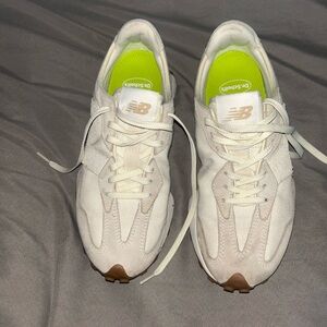 New Balance White and Neon Sneakers